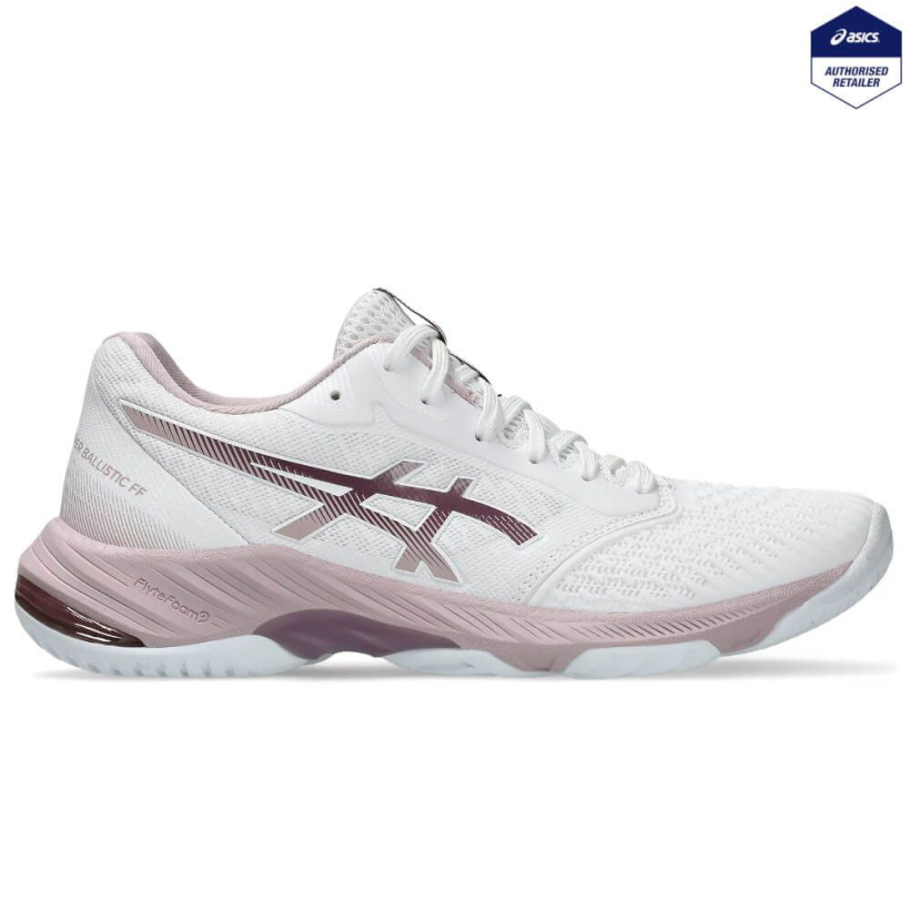 Asics Netburner Ballistic FF 3 White Watershed Rose 1052A069 108 Sportkult