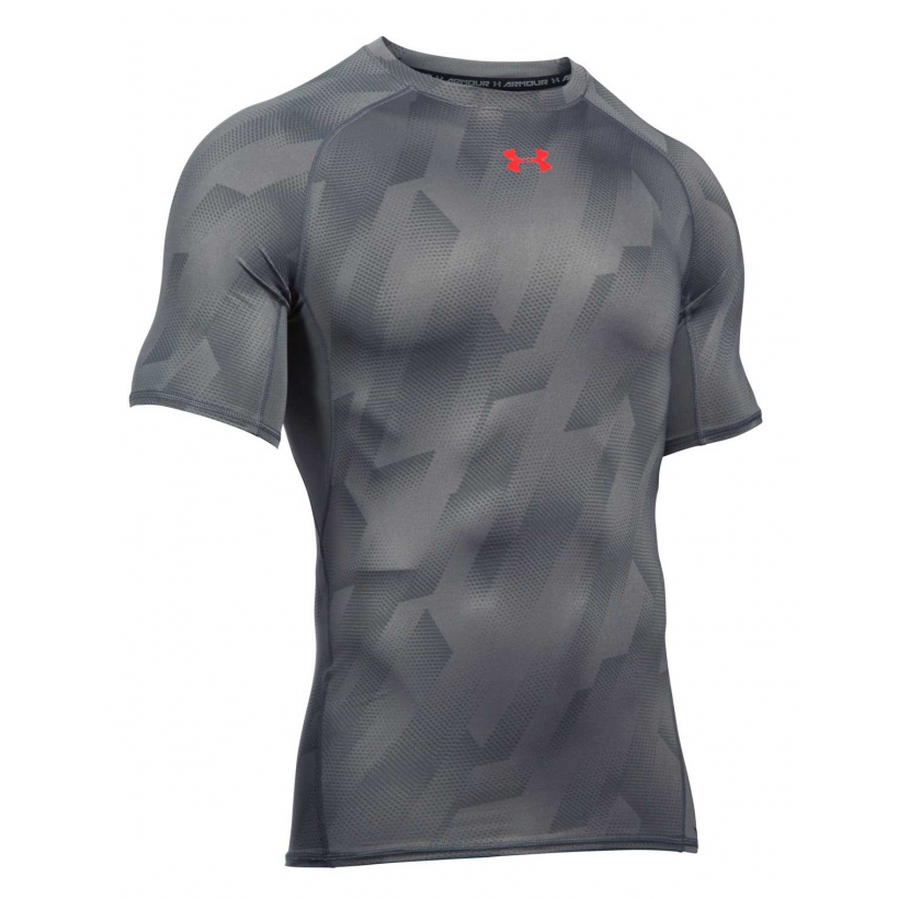 Компрессионная футболка Under Armour UA HeatGear Armour Printed Compression мужская (арт. 1257477-042) - 