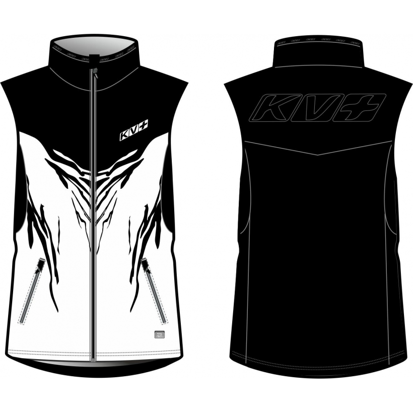 Жилет разминочный KV+ Tornado Vest black/white женский (арт. 20V103.1) - 
