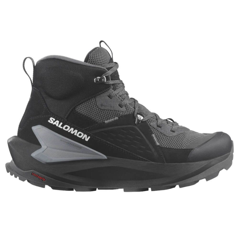 Salomon Elixir Mid Gore Tex Black Magnet Quiet Shade 472959 Sportkult