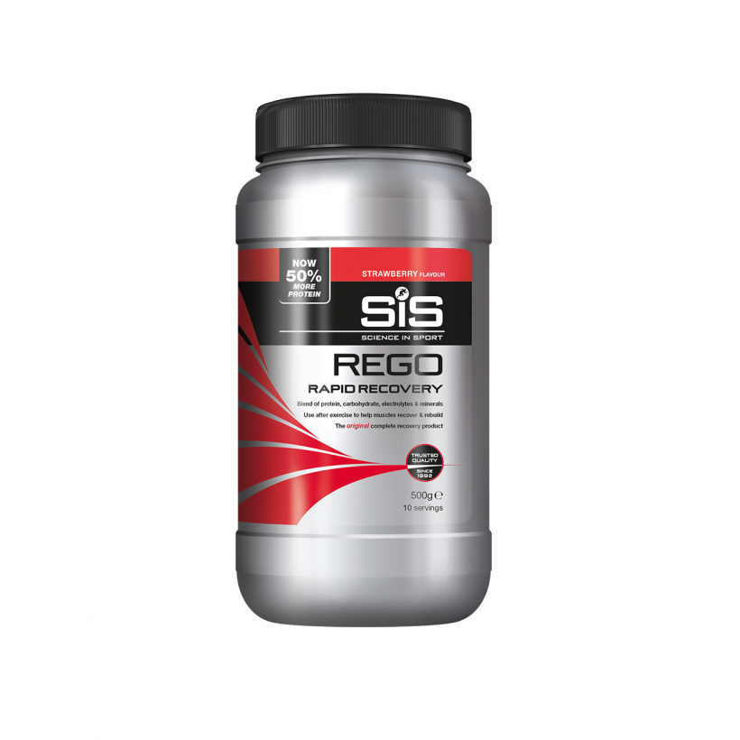 SIS Напиток восстановительный углеводно-белковый в порошке REGO RAPID RECOVERY клубника, 500 г (арт. 5025324007059) - 