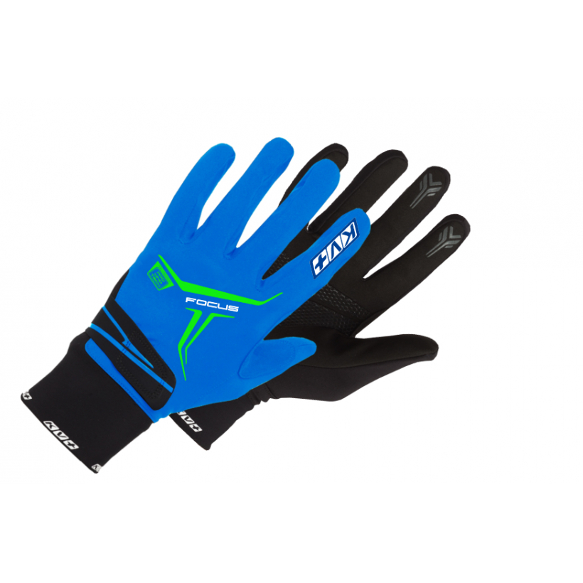 Перчатки гоночные KV+ Focus black/blue (арт. 9G07.2) - 