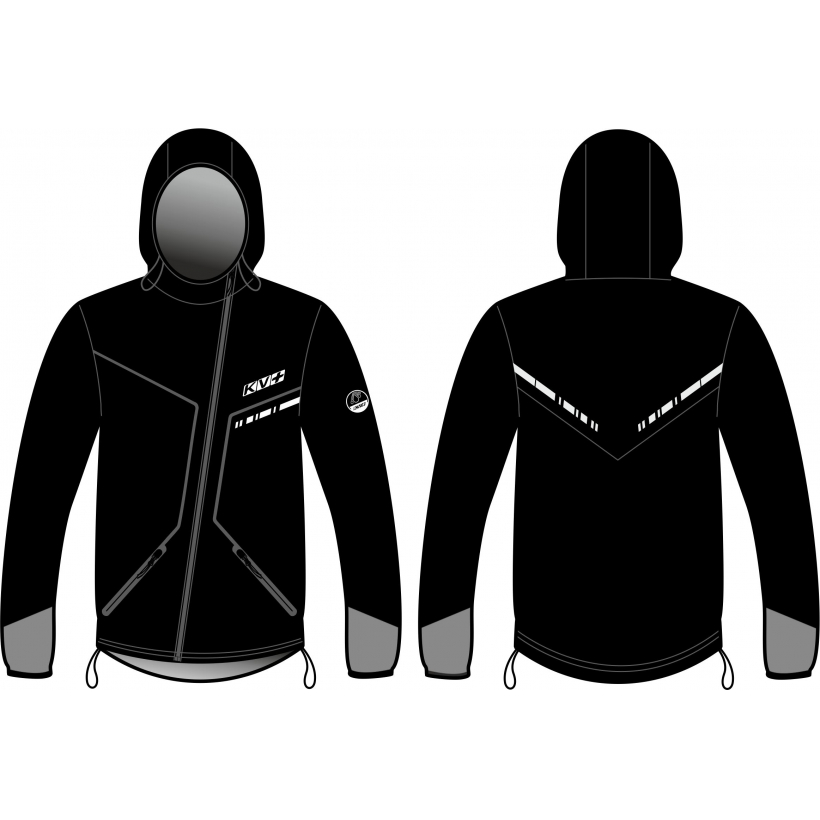 Куртка для бега KV+ Ireland jacket waterproof black унисекс (арт. 9S25.1) - 