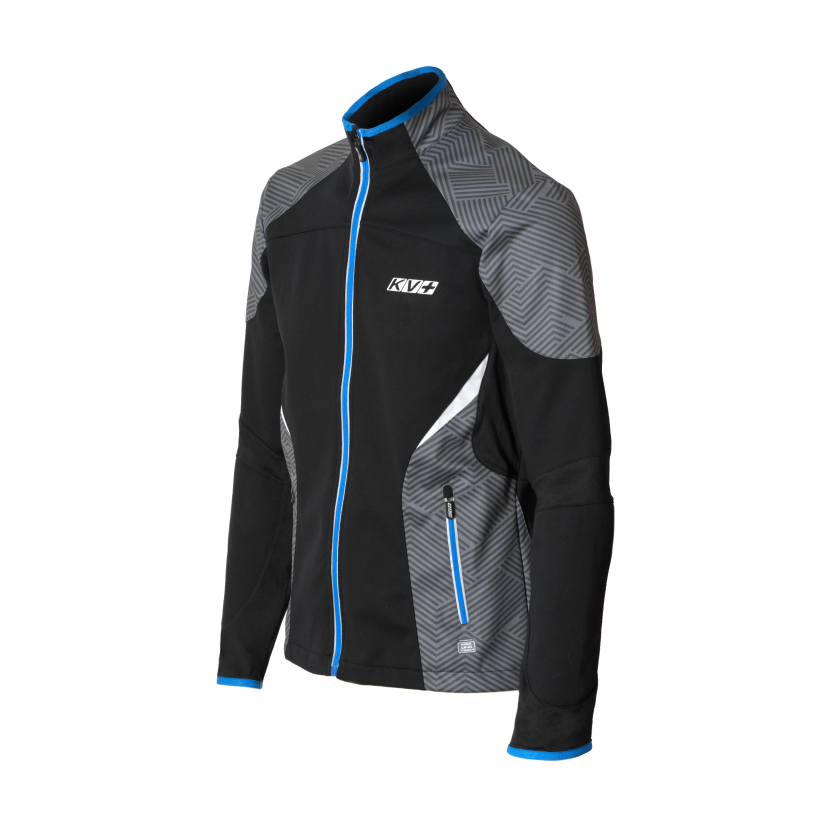 Лыжная разминочная куртка KV+ Jacket Lahti black\anthracite унисекс (арт. 9V116.1) - 