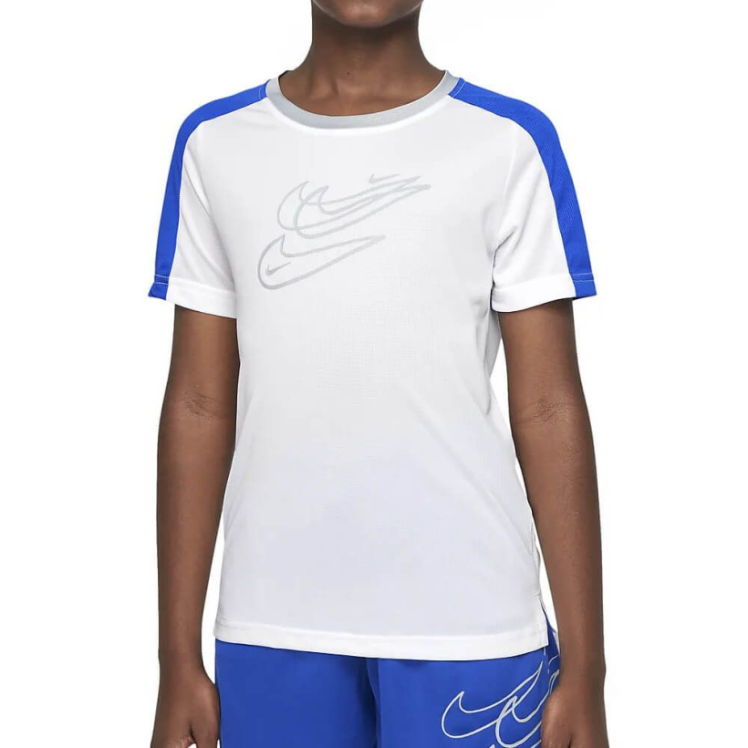 Футболка Nike DriFit white/royal для мальчика (арт. DM8541-100) - 