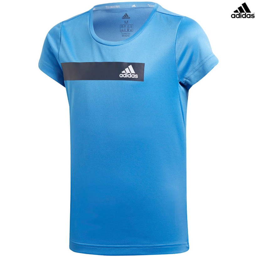 Футболка Adidas Training Cool Tee lucky blue для девочки (арт. DV2743) - 