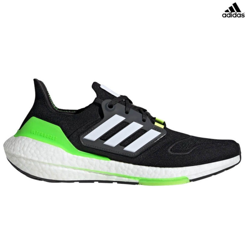 Кроссовки Adidas Ultraboost 22 Core Black/Cloud White/Solar Green мужские (арт. GX6640) - 