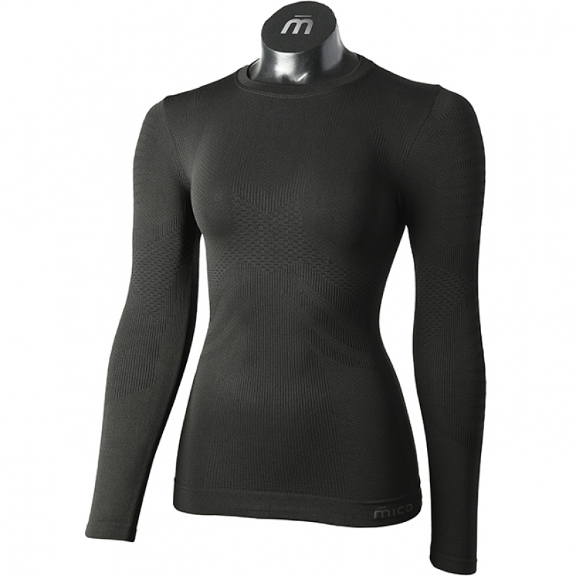 Термобелье рубашка Mico Extra Dry Skintech женская (арт. IN01436) - 007-черный