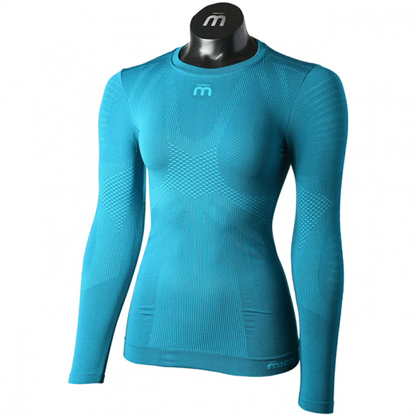 Термобелье рубашка Mico Extra Dry Skintech женская (арт. IN01436) - 765-голубой
