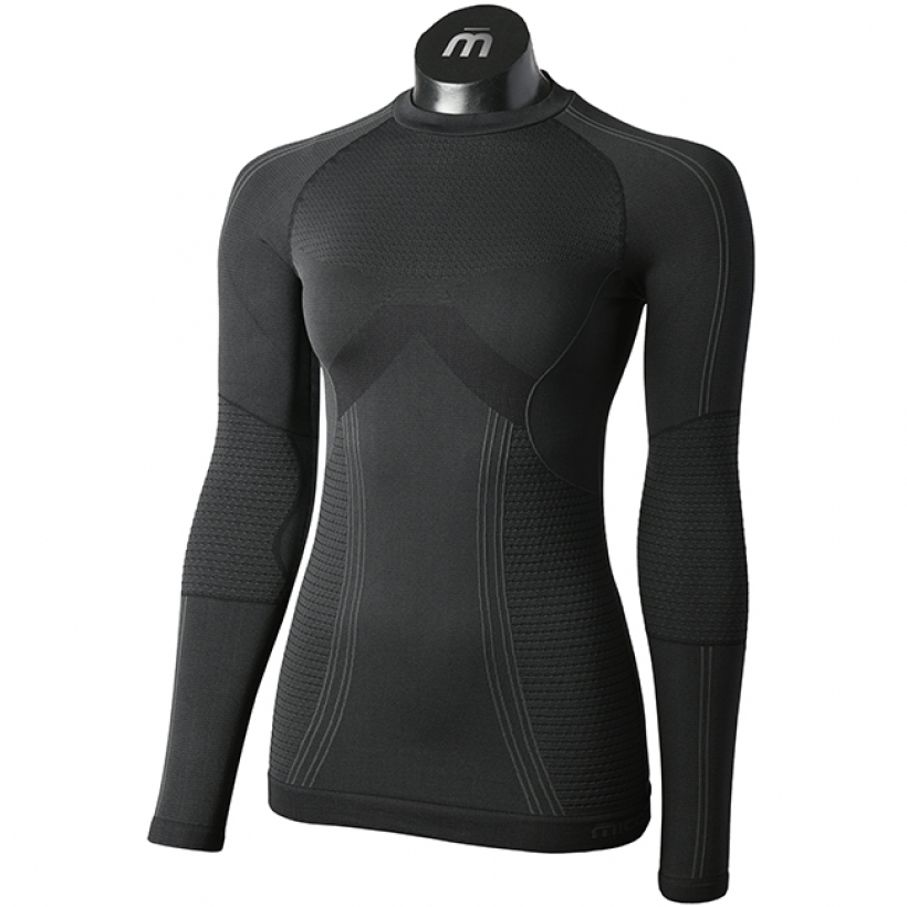 Термобелье рубашка Mico Odor Zero XT2 Skintech женская (арт. IN01455) - 007-черный