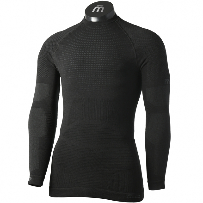 Термобелье рубашка Mico Super Thermo Primaloft Skintech мужская (арт. IN01480) - 007-черный
