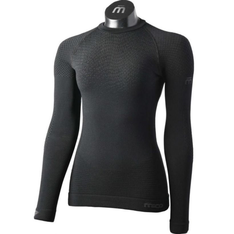 Термобелье рубашка Mico Super Thermo Primaloft® Skintech женская (арт. IN01485) - 007-черный