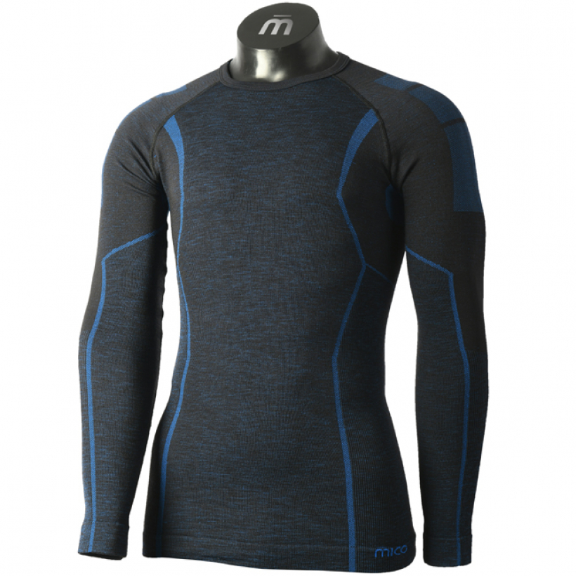 Термобелье рубашка Mico Superthermo Dualtech Merino Skintech мужская (арт. IN01760) - 766-серый