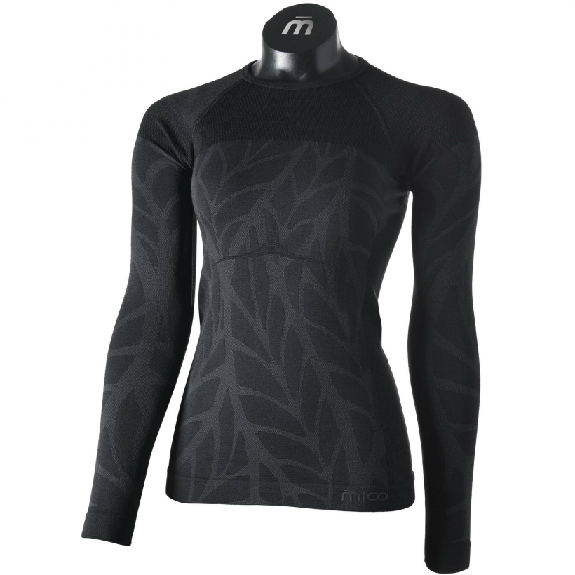 Термобелье рубашка Mico Superthermo Dualtech Merino Skintech женская (арт. IN01765) - 007-черный