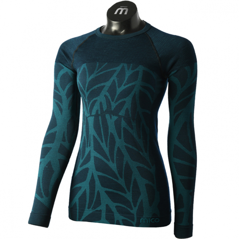 Термобелье рубашка Mico Superthermo Dualtech Merino Skintech женская (арт. IN01765) - 764-синий