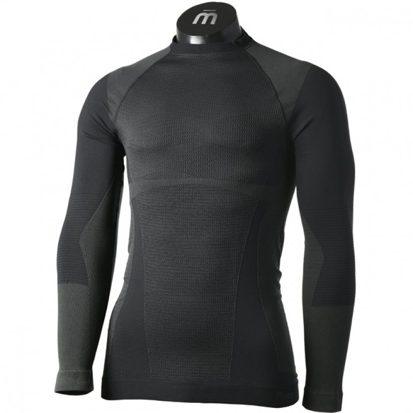 Термобелье рубашка Mico Warm Control Skintech мужская (арт. IN01850) - 007-черный