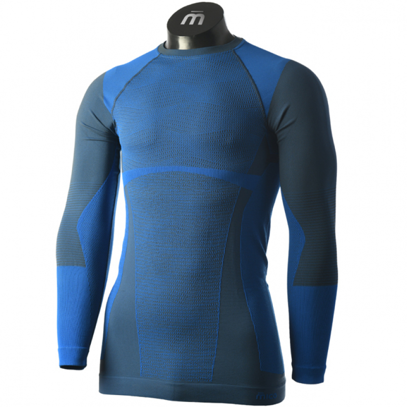 Термобелье рубашка Mico Warm Control Skintech мужская (арт. IN01850) - 047-серый