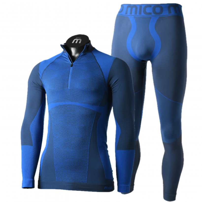 Термобелье комплект беговые лыжи / велоспорт / бег  Mico Warm Control Skintech мужской (арт. IN01852 CM01853) - 047-серый