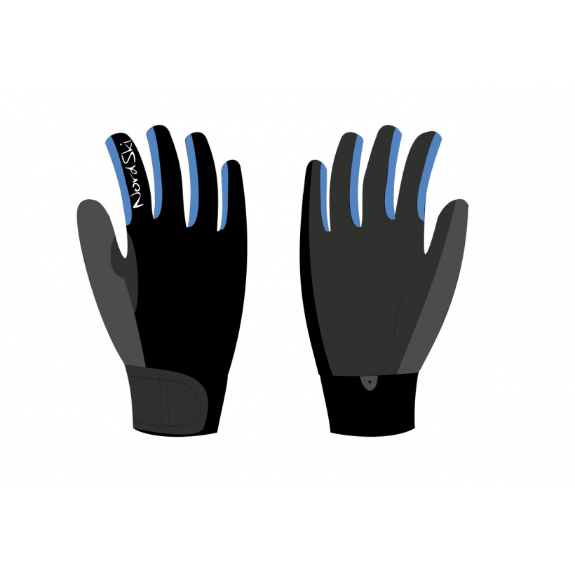 Лыжные перчатки Nordski Jr.Motion Black/Blue WS детские (арт. NSJ136170) - 