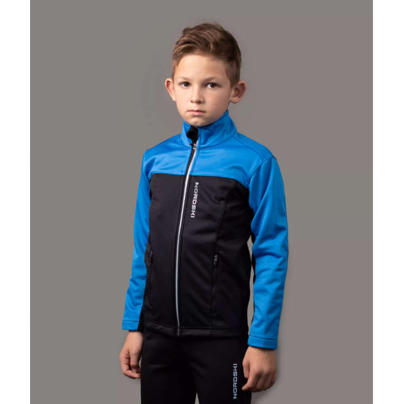 Разминочная лыжная куртка Nordski Jr.Active Blue/Black подростковая (арт. NSJ482710) - 