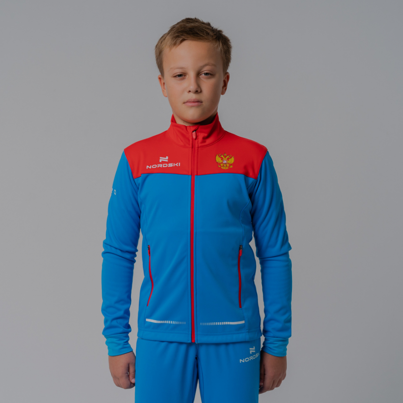 Разминочная куртка Nordski Jr. Pro Rus детская (арт. NSJ546192) - 
