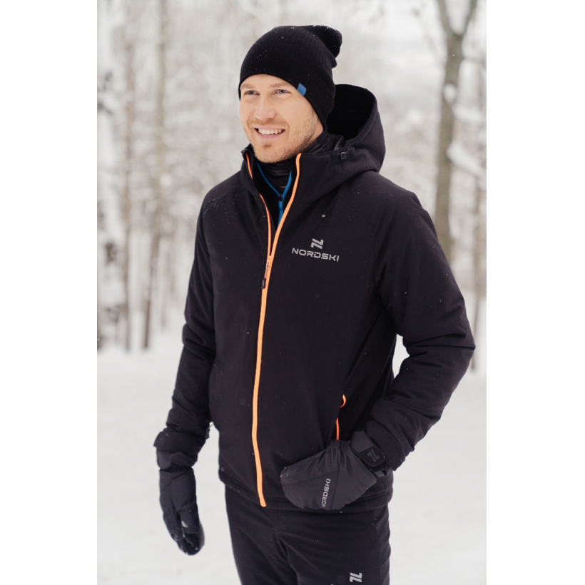 Утепленная лыжная куртка Nordski Pulse Black мужская (арт. NSM434100) - 
