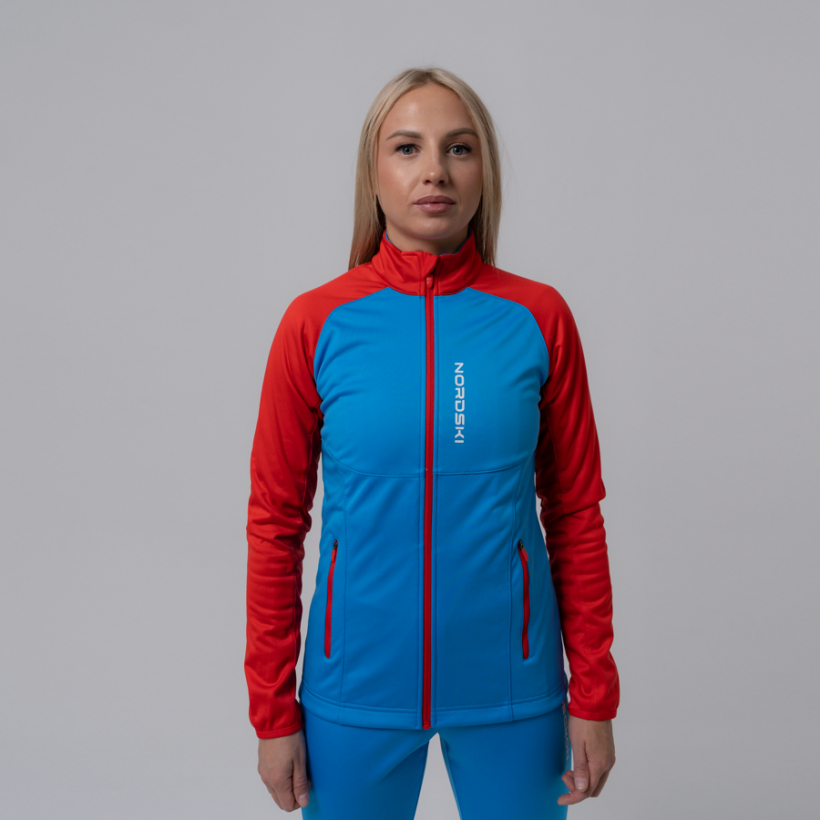Разминочная куртка Nordski Premium Blue/Red W женская (арт. NSW444879) - 