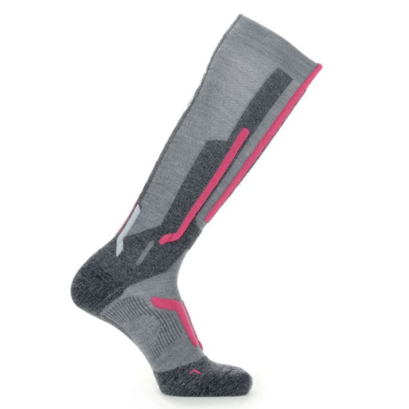Лыжные носки UYN из мериноса Grey/Pink женские (арт. S100248-G327) - 