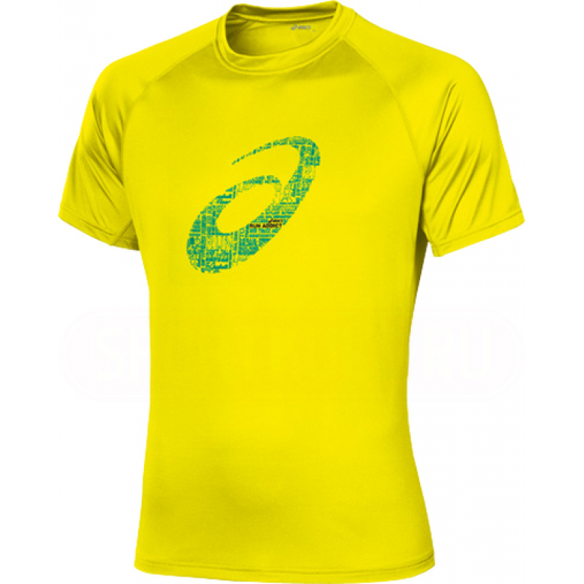 Asics yellow running shirt top