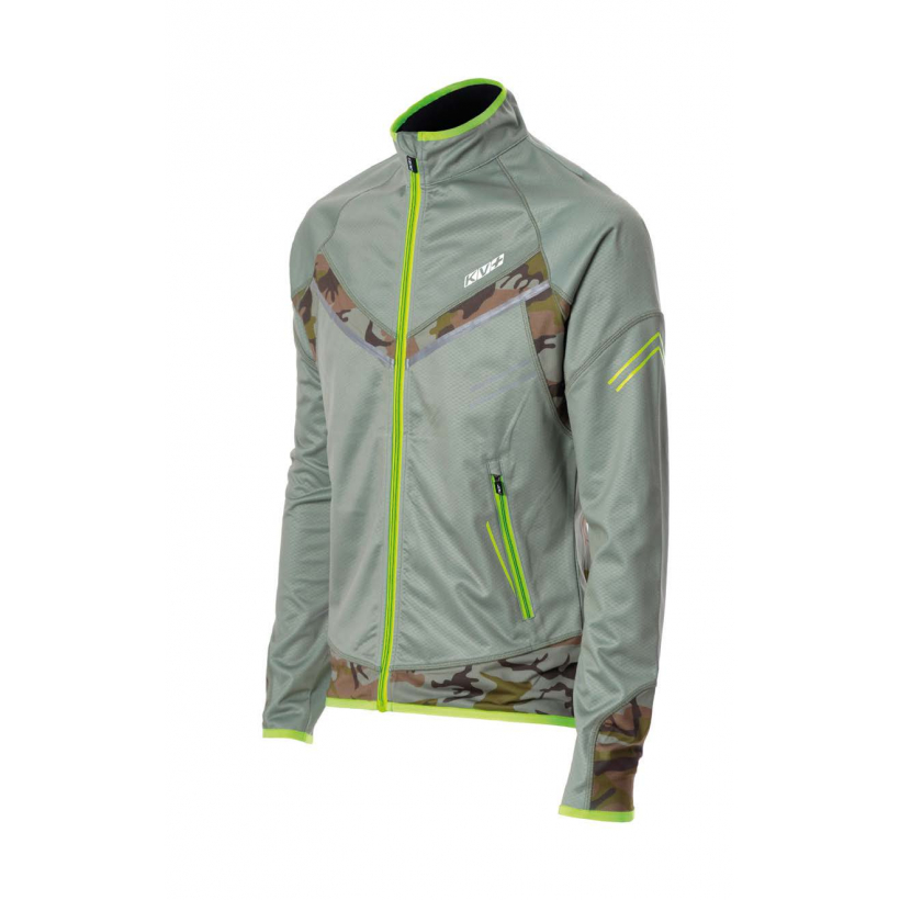 Разминочная куртка KV+ Premium jacket oil green\camouflage унисекс (арт. 9V145.7) - 