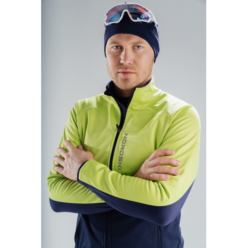 Лыжная куртка Nordski Jr.Premium Green/Blueberry подростковая (арт. NSJ482339) - 