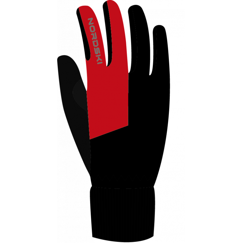 Лыжные перчатки Nordski Jr.Motion Black/Red WS детские (арт. NSJ136190) - 